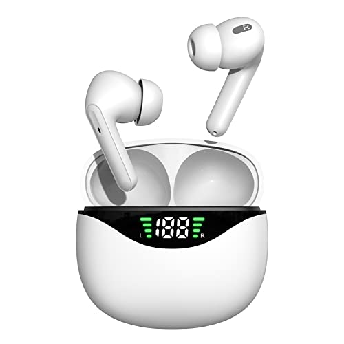 5.1 Auriculares Inalámbricos In-Ear Control Táctil Tiempo De Reproducción De 32 Horas Auriculares Bluetooth Inalámbricos Carga Rápida Sonido Estéreo HiFi Graves Profundos y Micrófono Integrado 